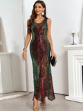 Retro Sequ Dress Evening Dress