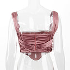 Sleeve Herring Slim-Fit Solid Pink Camesole