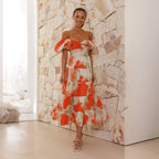 Nora Boutique Dress with Puff Sleeves Premium Wardrobe Essential