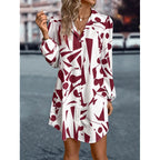 Pilar Statement Women's Abstract Printed Shirt Dress Designer Edit
