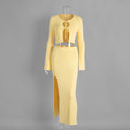 Timber Lace-Up Bell-Sleeve Skirt Set