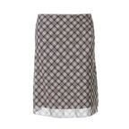 Alize Lace Trim Plaid Skirt Set