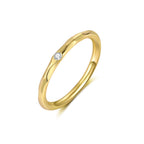 Sterling Silver Square Geometric Zirconia Ring