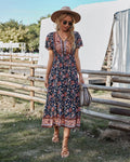 Club Tropicana Embroidered Maxi Dress Salmon FINAL