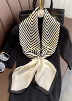 Harper Lines - Monochrome Chevron Silk Scarf
