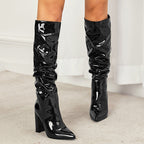 Emree Patent Block Heel Boots