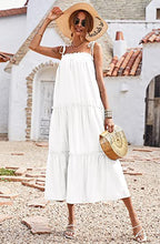 Shirley Ruffle Tiered Midi Dress White