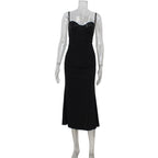 Sequin Stitching Tube Top Cinched Waist Light Luxury Cocktail Evening Dress Fishtail Sheath Cami Dress