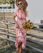 Club Tropicana Embroidered Maxi Dress Light Pink FINAL