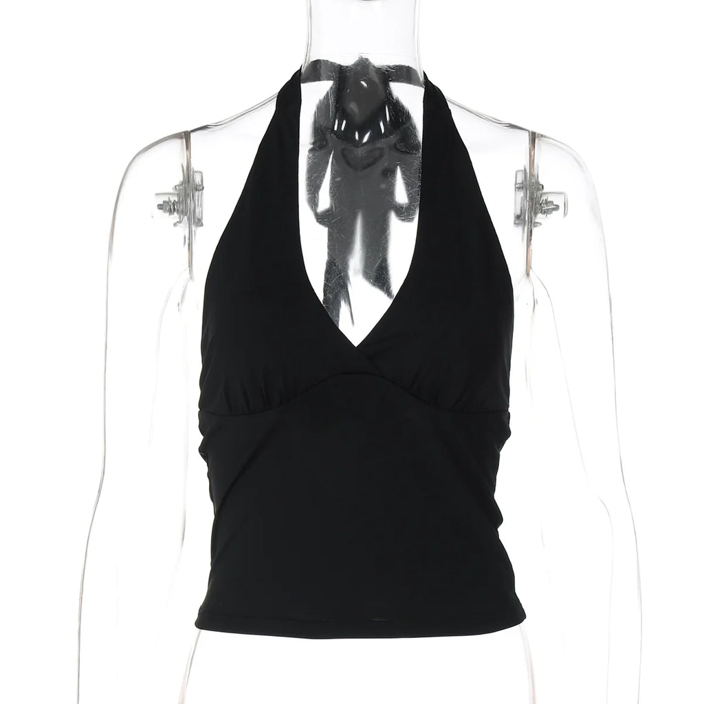 Shirley Halter Backless Top