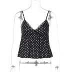 Polka Dot Lace Trim Camisole