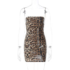 Arleen Strapless Sequin Leopard Mini Dress