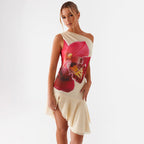 Corbin Floral Asymmetric Mini Dress