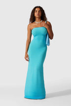 Susana Effortless Sleeveless Maxi Dress in Striped Knit Premium Wardrobe Essential