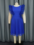 Party Cocktail Mesh Mesh Personalized Dress Elegant High Waist Dinner Dress