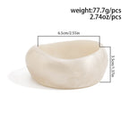 Tie Dye Acrylic Wide Curved Vintage Bracelet