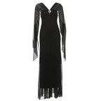 Autumn Winter Women Clothing Ladies Mesh Stitching off Shoulder Tight Waist Sheath Dress for Women