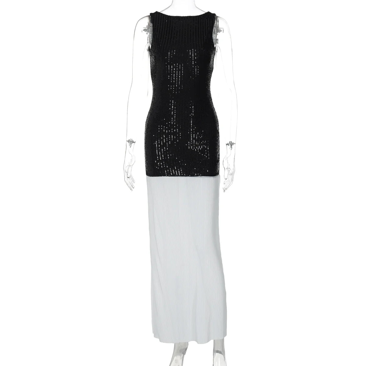 Anabia Black Sequin Maxi Dress