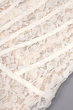 Davina White Lace Floral Maxi Dress