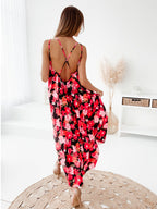 Capiz Printed Cowl Neck Midi Slip Dress