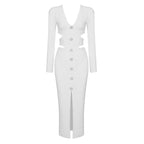 White French Slimming High Grade Retro Dress Knitted Slim Fit Wear Summer