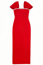 Kora Red Bandage Maxi Dress