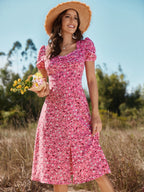 Iliana Cotton Tiered Midi Dress