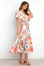 Taylen Satin Floral Cutout Maxi Dress FINAL
