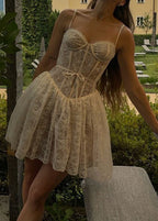 Celeste Lace Corset Mini Dress