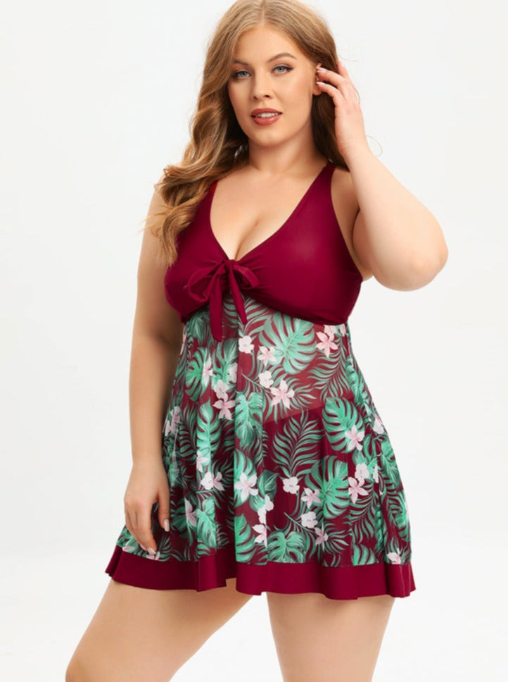 Kitija Exclusive Retro Style Swimwear with High Waist Printed Plus Size Dress Boutique Collection