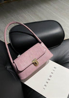 Croc-Embossed Mini Shoulder Bag