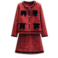 Finlay Fire Brick Bow Textured Jacket Set
