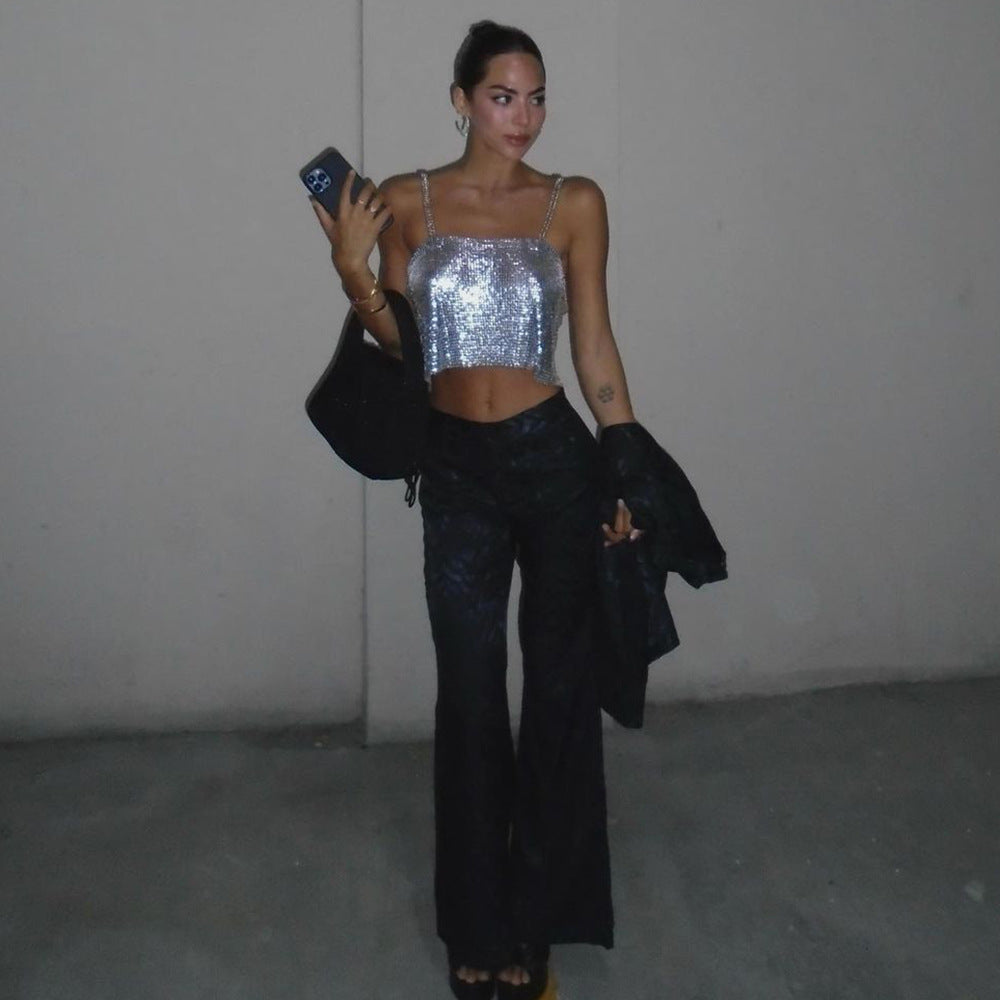 Essential Silver Sequin Cami Top