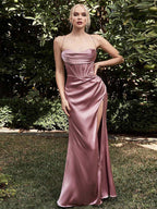 High Waist Split Slim Dress