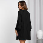 Noland Button Down Cover Up Dress Black