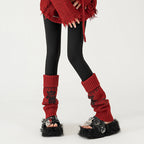 Wool Chunky Slouchy Sexy Red Leg Warmers