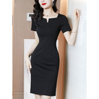 Verónica Minimalist Pencil Dress for Women Elevated Occasion Wear