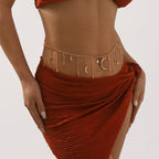 Elegant Tassel Star Moon Diamond Waist Body Chain