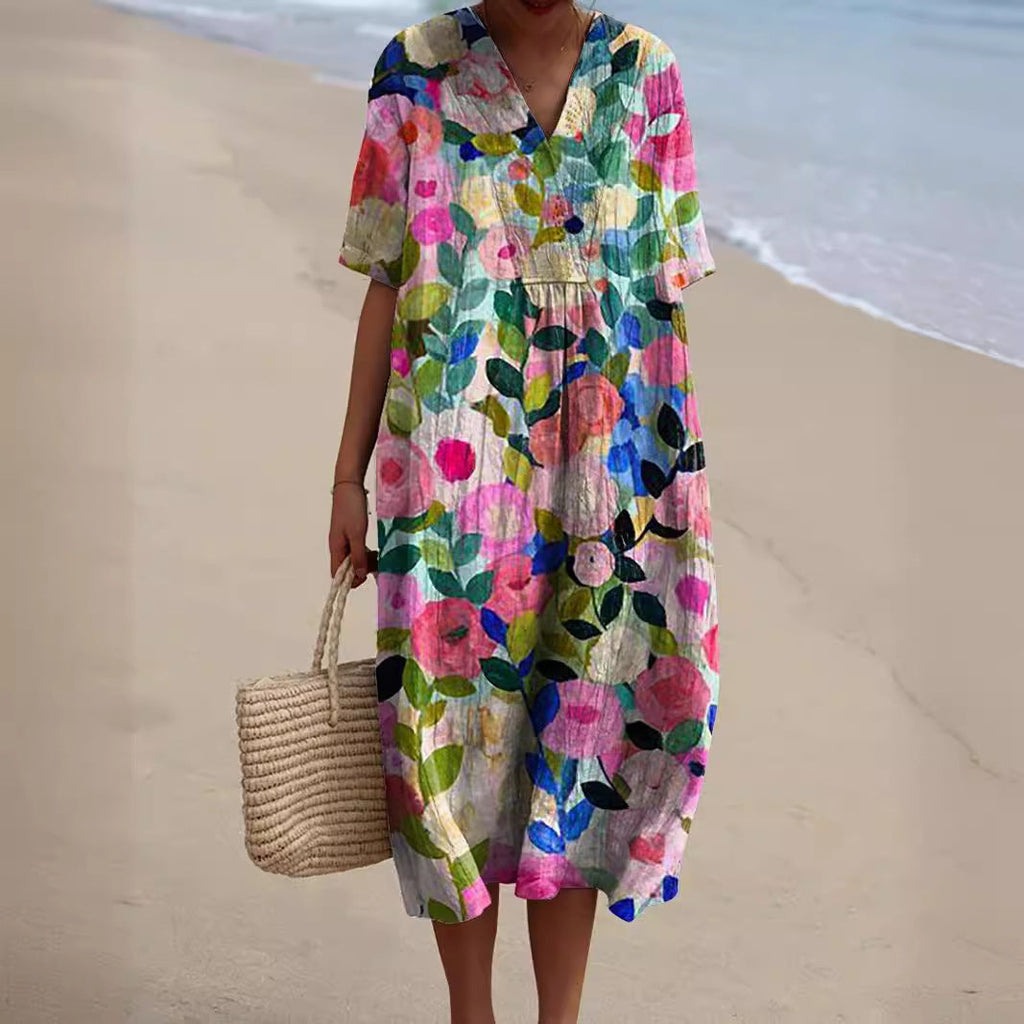 Gemma Chic Floral Print Dress Everyday Luxe Edit