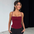 Lace Trim Patchwork Camisole