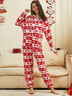 Festive Fun Cozy Printed Soft Comfortable Relaxed Plush Christmas Suit