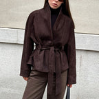 Novella Suede Belted Jacket