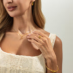 5 Piece Teardrop Pendant Bracelet Ring Earrings Necklace Set