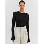 Long Sleeve Round Neck Knitted Sweater