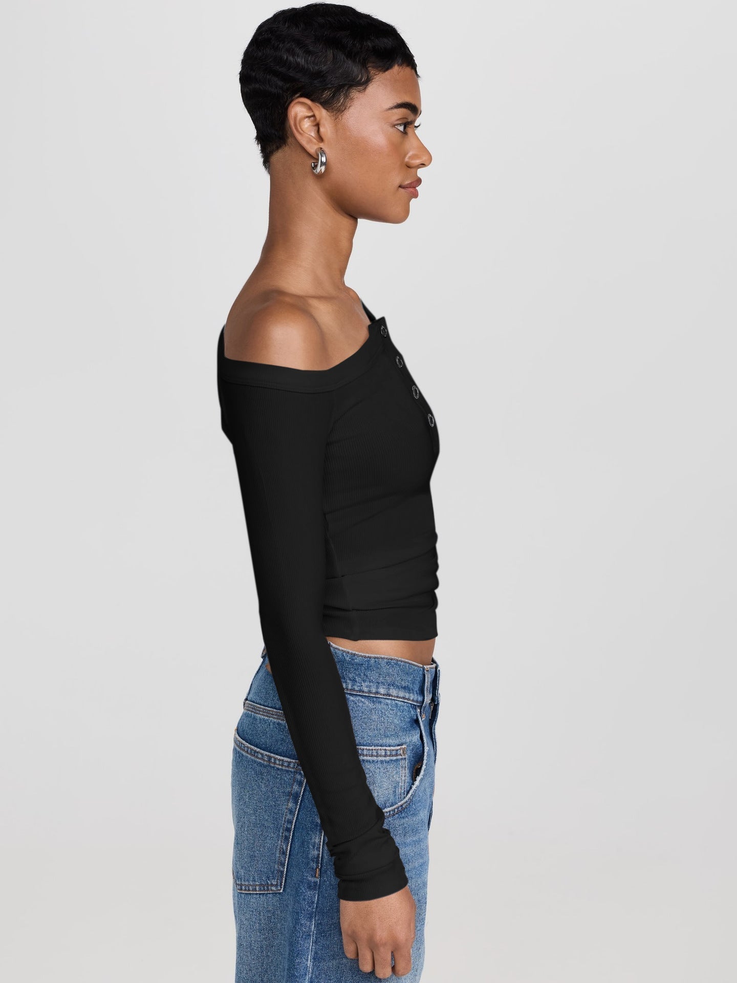 Individual Stylish Off-Shoulder Top