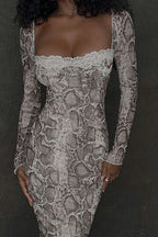 Sexy slim long-sleeved dress