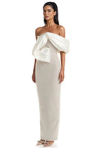 Lyra Pearl Embellished Off-shoulder Maxi Dress
