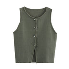 Novalee Cropped Knit Vest