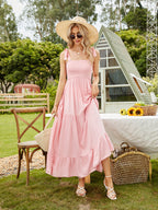 Tru Tiered Ruffle Maxi Dress Light Peach FINAL