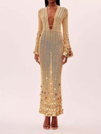 Celeste Gold Sequin Gown
